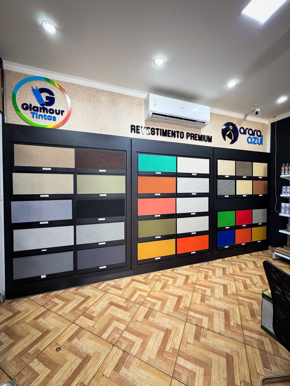 Mostruário de revestimentos premium Arara Azul